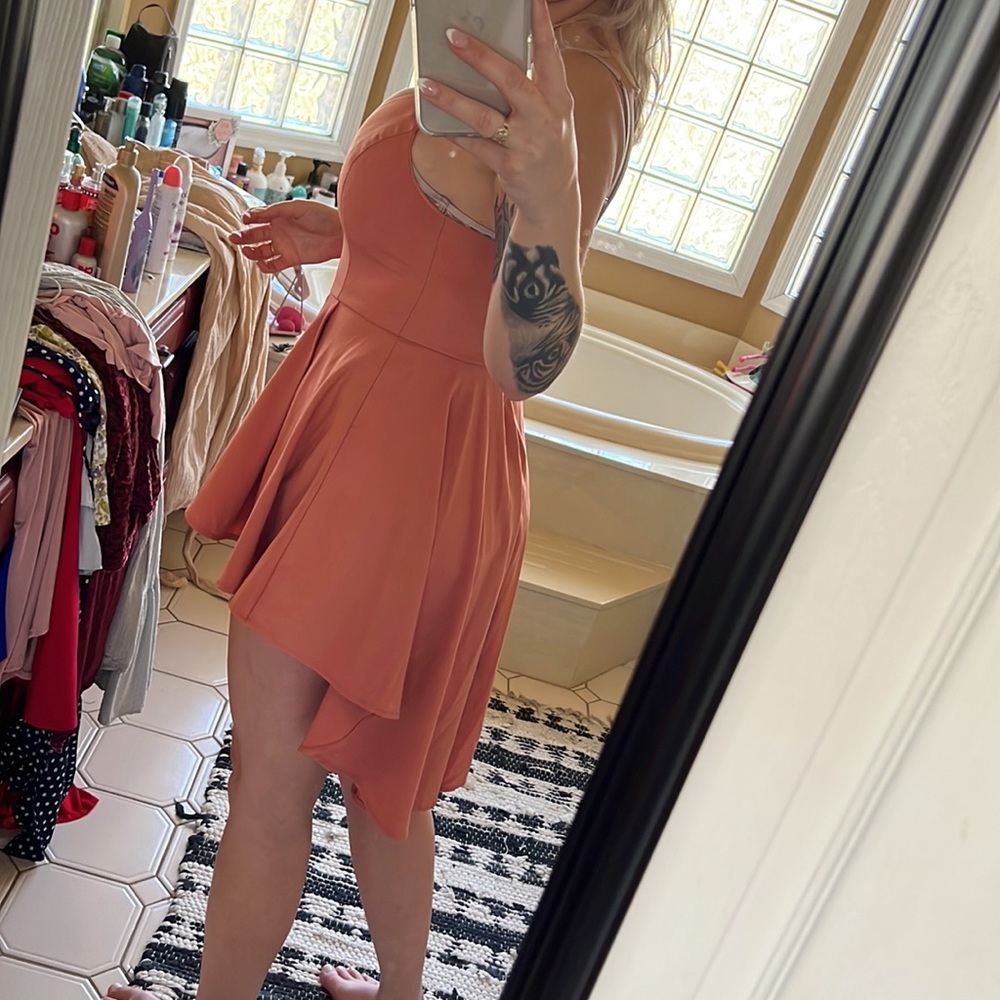 Dark Peach Romper Dress - Size M - Picture 4 of 6